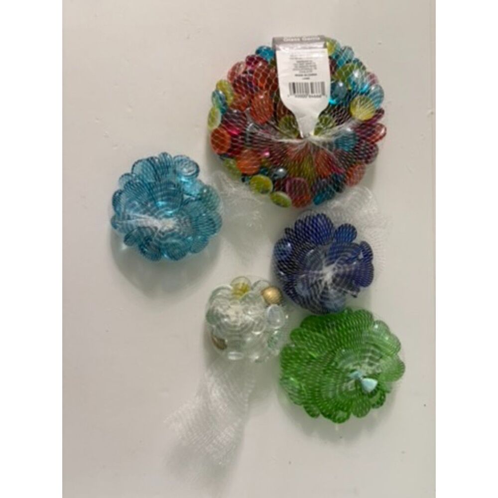 Various color glass gems